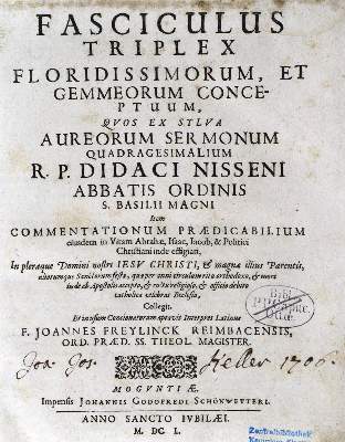 Bild Nr.1: 126-566 Niseno,D.: (Alte Drucke, Handschriften und Theologie)