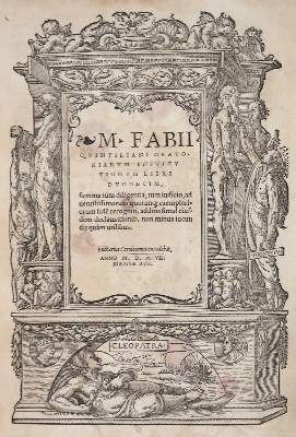 Bild Nr.1: 126-592 Quintilianus,M.F.: (Alte Drucke, Handschriften und Theologie)