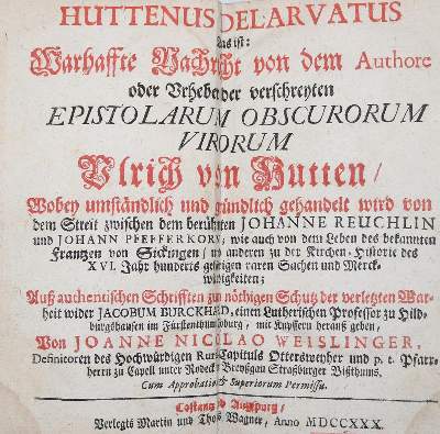 Bild Nr.1: 126-599 Weislinger,J.N.: (Reuchlin)