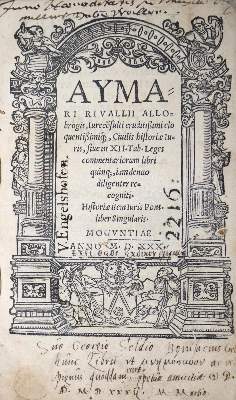 Bild Nr.1: 126-603 Rivallius,A.: (Alte Drucke, Handschriften und Theologie)