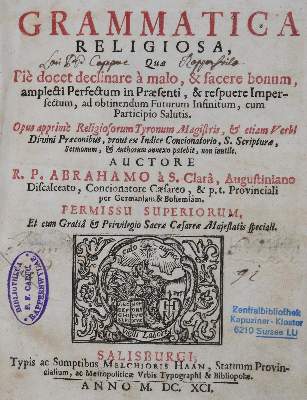 Bild Nr.1: 126-617 Sammlung: (Alte Drucke, Handschriften und Theologie)