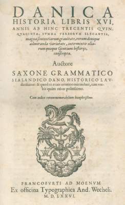 Bild Nr.1: 126-624 Saxo Grammaticus.: (Alte Drucke, Handschriften und Theologie)