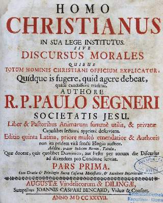 Bild Nr.4: 126-633 Segner,P.: (Alte Drucke, Handschriften und Theologie)