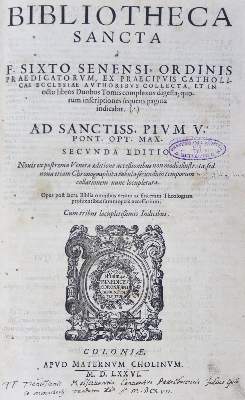 Bild Nr.2: 126-637 Sixtus von Siena.: (Alte Drucke, Handschriften und Theologie)