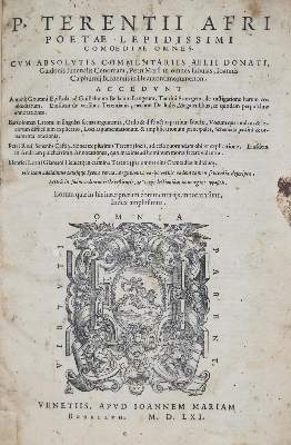 Bild Nr.1: 126-648 Terentius,A.P.: (Alte Drucke, Handschriften und Theologie)