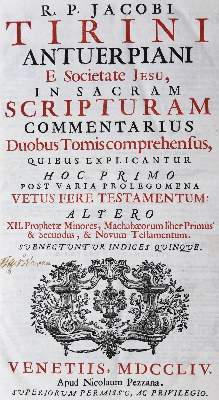 Bild Nr.1: 126-652 Tirinus,J.: (Alte Drucke, Handschriften und Theologie)