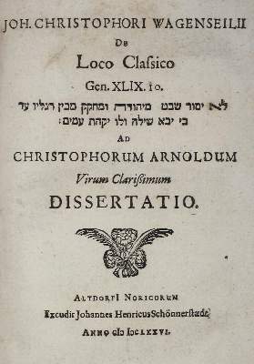 Bild Nr.3: 126-659 Wagenseil,J.Ch.: (Alte Drucke, Handschriften und Theologie)