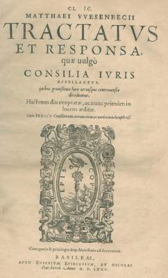 Bild Nr.1: 126-662 Wesenbeck,M.: (Alte Drucke, Handschriften und Theologie)