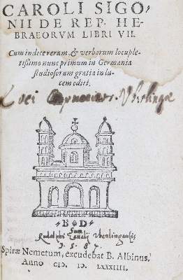 Bild Nr.1: 126-707 Sigonio,C.: (Judaica)