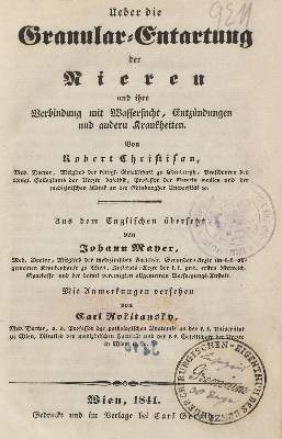 Bild Nr.1: 126-73 Christison,R.: (Aus der Sammlung Professor Dr.Dr.Johannes Büttner Teil 1)