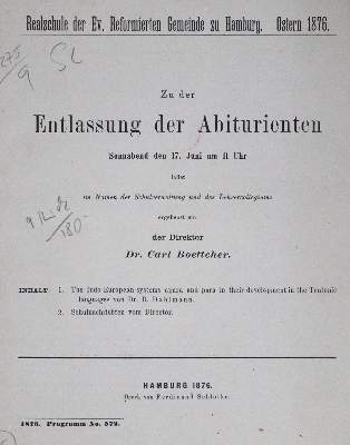 Bild Nr.1: 126-862 Schulprogramme.: (Studentika und Hochschulen)