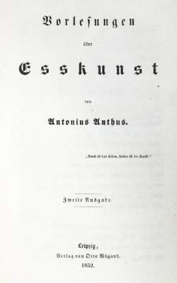 Bild Nr.1: 126-878 Anthus,A. (d.i. G.B.Blumröder).: (Küche und Haushalt, Gastrosophie)