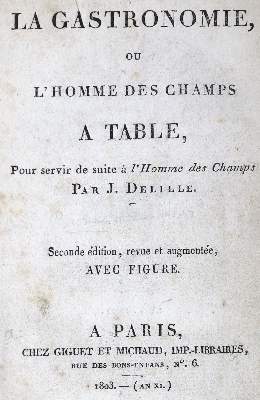 Bild Nr.2: 126-879 Delille,J.: (Küche und Haushalt, Gastrosophie)