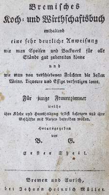 Bild Nr.1: 126-896 Gleim,B.: (Küche und Haushalt, Kochbücher, Bremen)