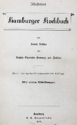 Bild Nr.2: 126-909 Richter,L. u. S.C.Hommer.: (Küche und Haushalt, Kochbücher, Hamburg)