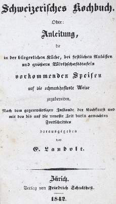 Bild Nr.1: 126-914 Landolt,E. (Hrsg.).: (Küche und Haushalt, Kochbücher)