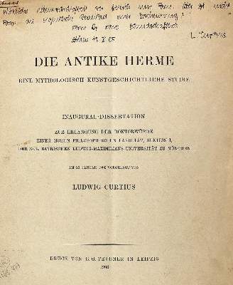 Bild Nr.1: 126-944 Curtius,L.: (Archäologie)