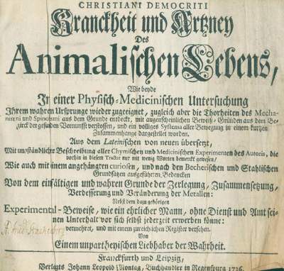 Bild Nr.1: 126-97 Dippel,J.C.: (Aus der Sammlung Professor Dr.Dr.Johannes Büttner Teil 1)