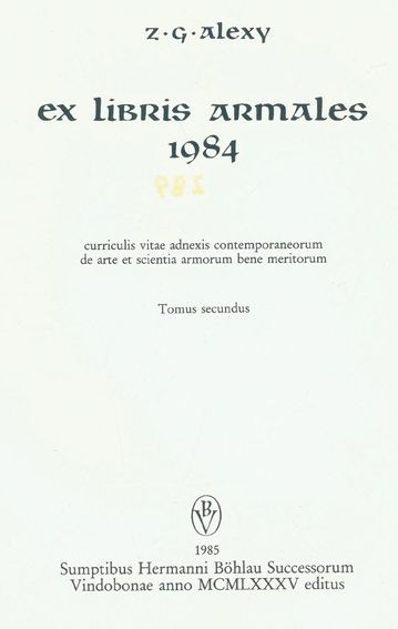 Große Abbildung Nr.1: 127-1036 Alexy,Z.G.: (Exlibris)