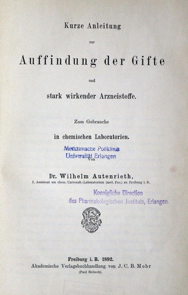 Große Abbildung Nr.4: 127-106 Dragendorff,G.: (Aus der Sammlung Professor Dr.Dr.Johannes Büttner Teil 1)