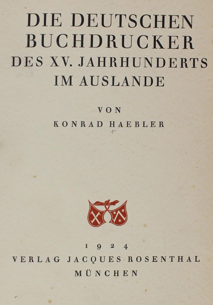 Große Abbildung Nr.1: 127-1073 Haebler,K.: (Buchdruckerei)