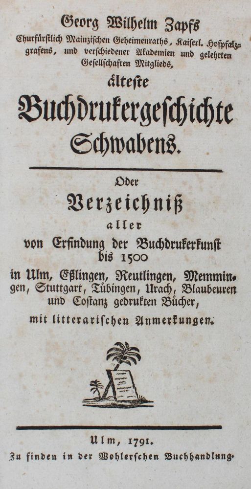 Große Abbildung Nr.1: 127-1074 Zapf,G.W.: (Buchdruckerei)