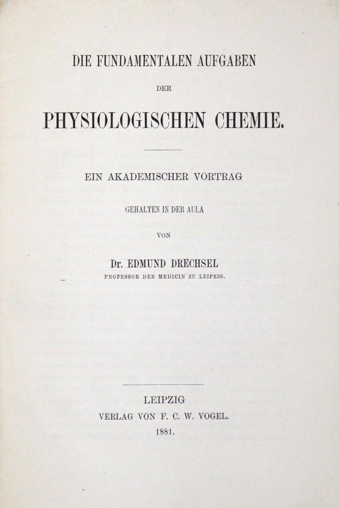 Große Abbildung Nr.1: 127-108 Drechsel,E.: (Aus der Sammlung Professor Dr.Dr.Johannes Büttner Teil 1)