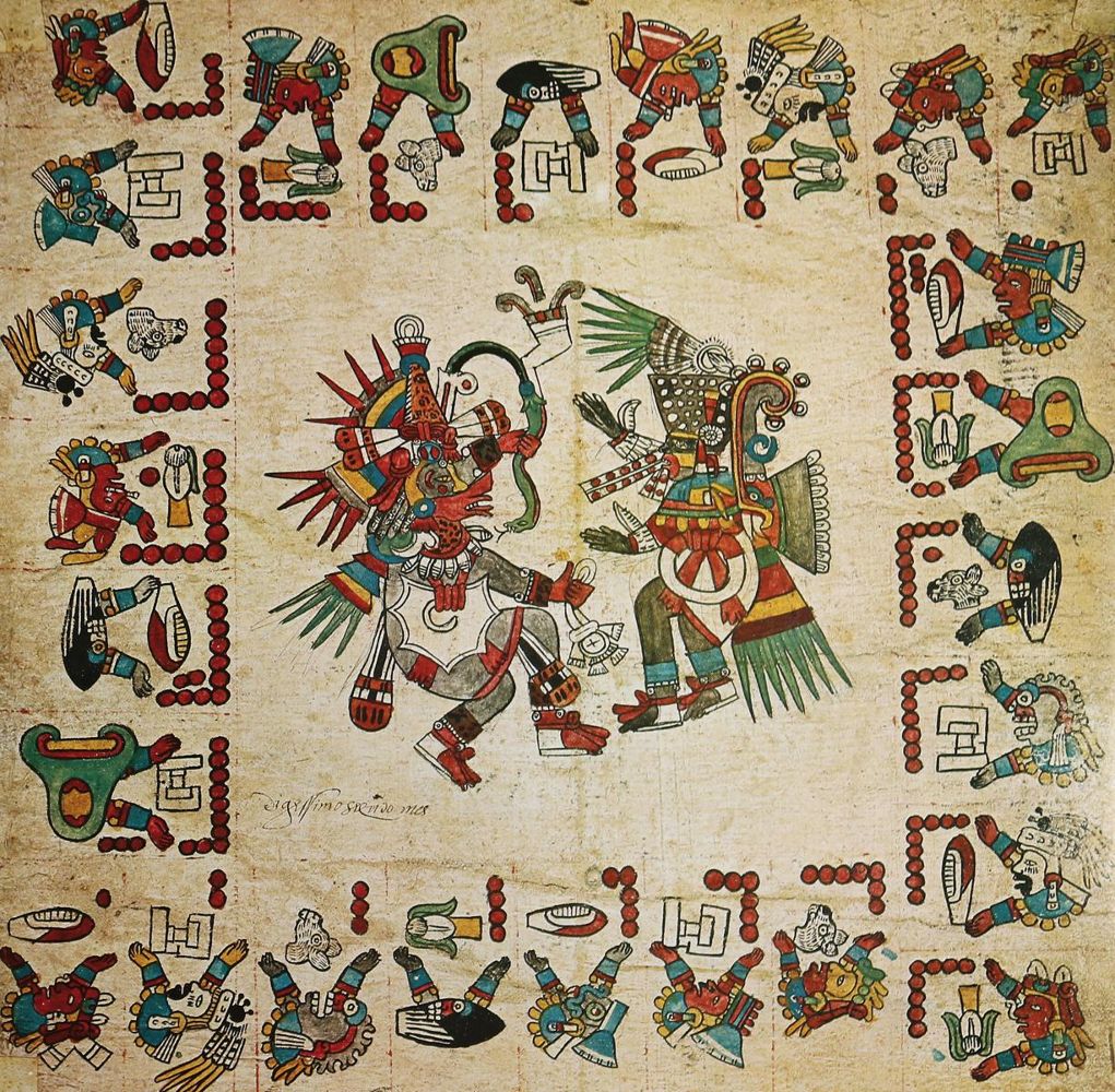 Große Abbildung Nr.1: 127-1087 Codex Borbonicus.: (Faksimile)
