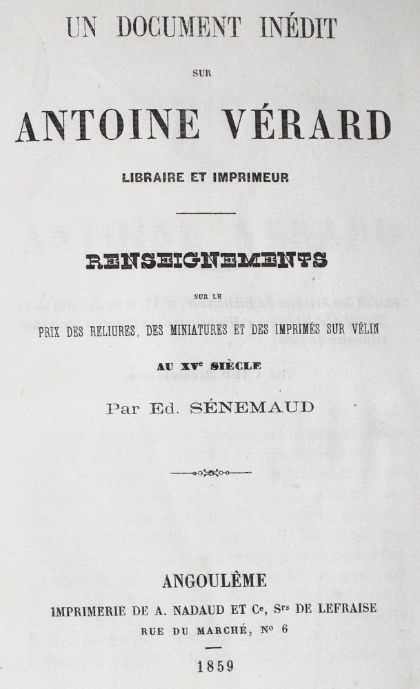 Große Abbildung Nr.1: 127-1114 Senemaud,E.: (Inkunabeln, Verard)
