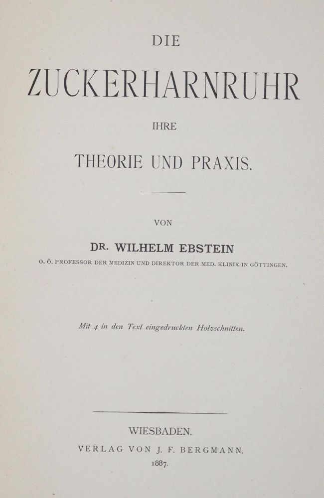 Große Abbildung Nr.1: 127-119 Ebstein,W.: (Aus der Sammlung Professor Dr.Dr.Johannes Büttner Teil 1)