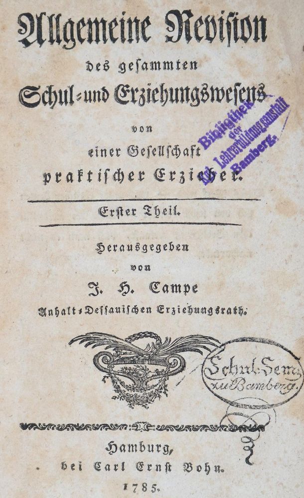 Große Abbildung Nr.1: 127-1196 Campe,J.H.: (Pädagogik)