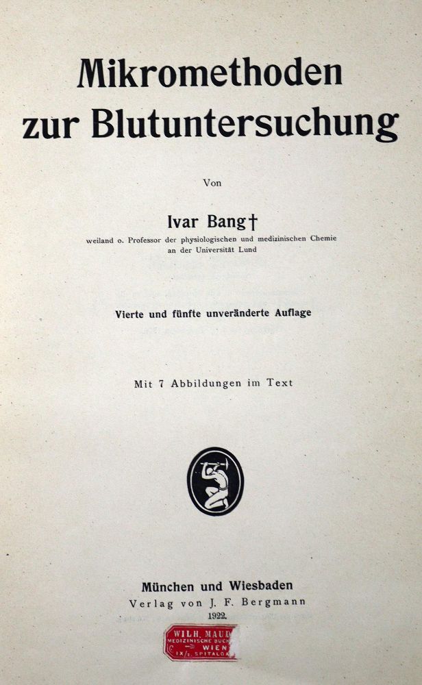 Große Abbildung Nr.2: 127-12 Bang,I.: (Aus der Sammlung Professor Dr.Dr.Johannes Büttner Teil 1)