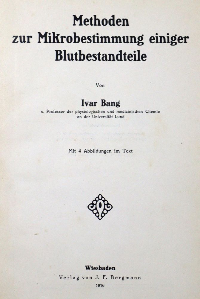 Große Abbildung Nr.3: 127-12 Bang,I.: (Aus der Sammlung Professor Dr.Dr.Johannes Büttner Teil 1)