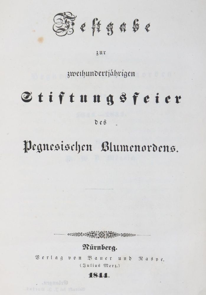 Große Abbildung Nr.1: 127-1222 Festgabe: (Blumenorden)