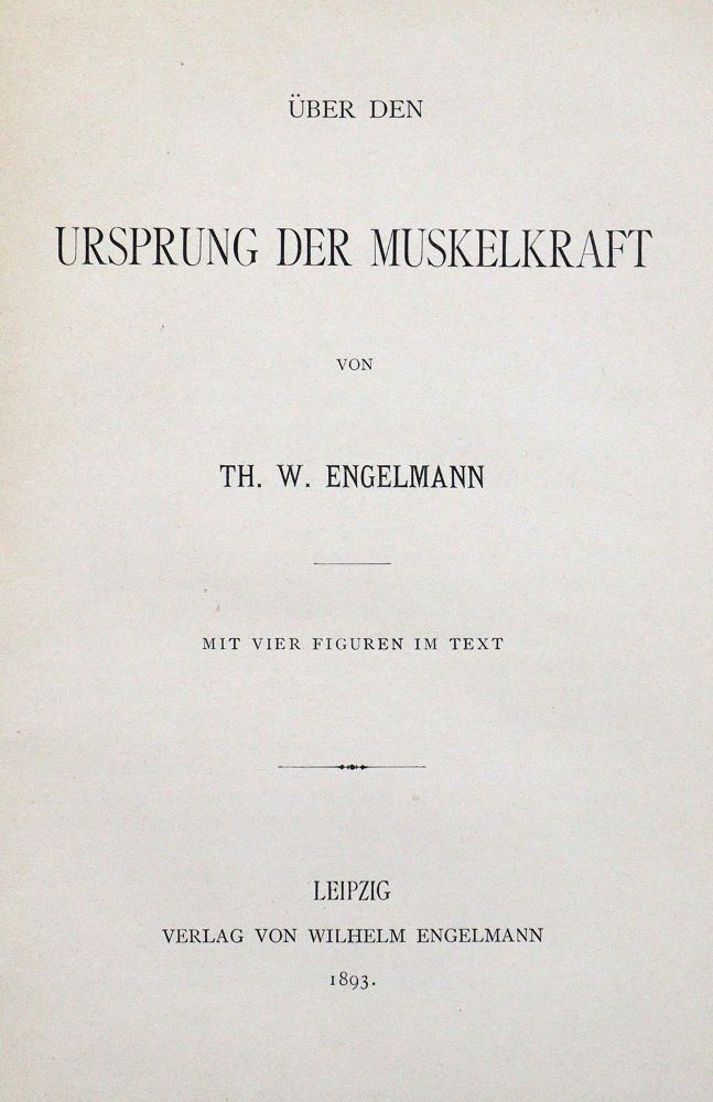 Große Abbildung Nr.1: 127-123 Engelmann,T.W.: (Aus der Sammlung Professor Dr.Dr.Johannes Büttner Teil 1)