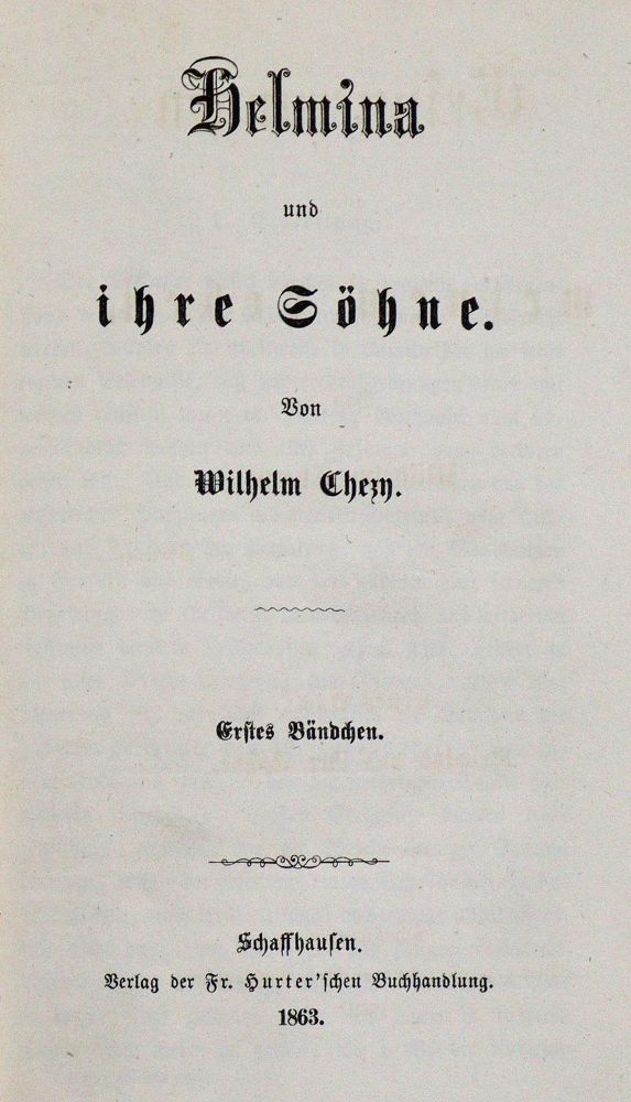 Große Abbildung Nr.1: 127-1230 Chezy,W.: (Literatur und illustrierte Bücher bis 19.Jahrhundert)