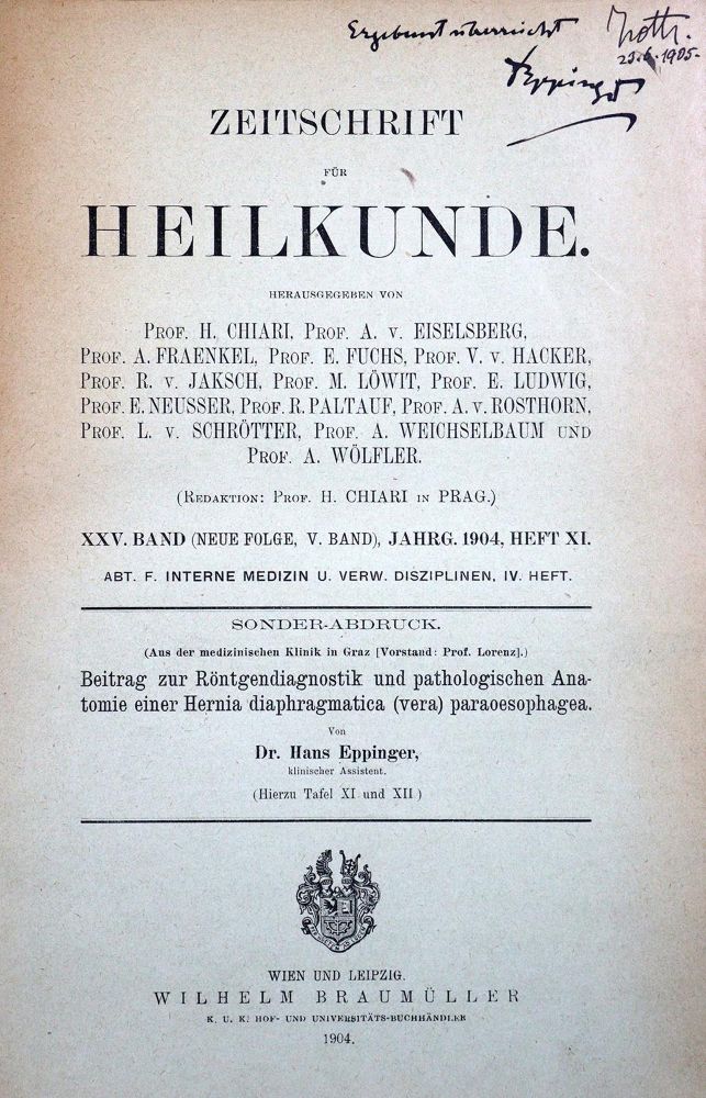 Große Abbildung Nr.2: 127-124 Eppinger,H. jun.: (Aus der Sammlung Professor Dr.Dr.Johannes Büttner Teil 1)