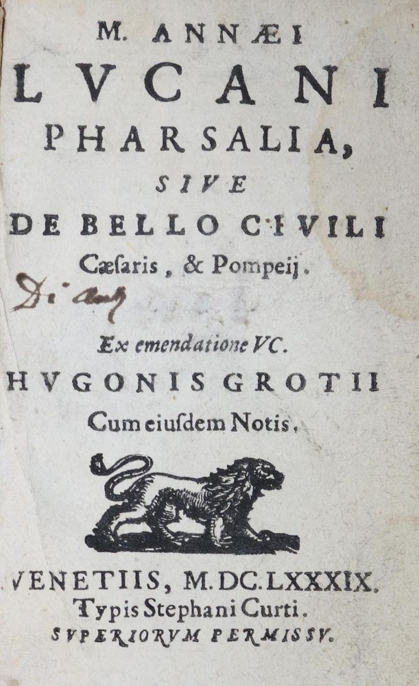 Große Abbildung Nr.1: 127-1268 Lucanus,M.A.: (Literatur und illustrierte Bücher bis 19.Jahrhundert)