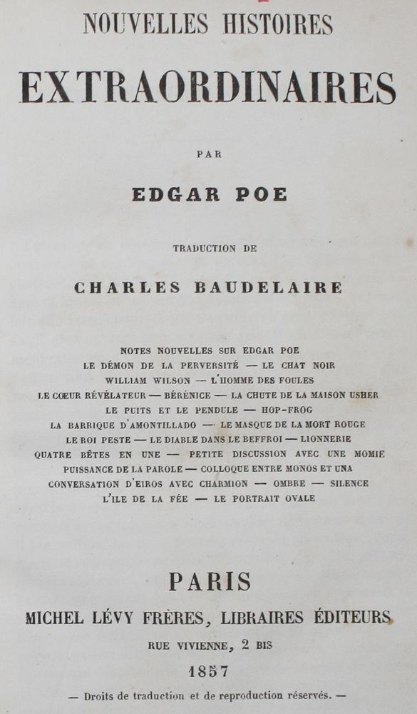 Große Abbildung Nr.1: 127-1280 Poe,E.A.: (Literatur und illustrierte Bücher bis 19.Jahrhundert)