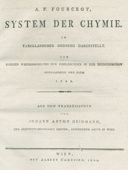 Große Abbildung Nr.1: 127-132 Fourcroy,A.F.: (Aus der Sammlung Professor Dr.Dr.Johannes Büttner Teil 1)