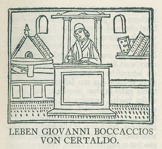 Große Abbildung Nr.1: 127-1325 Boccaccio,G.: (Literatur und illustrierte Bücher 20.Jahrhundert - Alte Literatur in modernen Ausgaben)