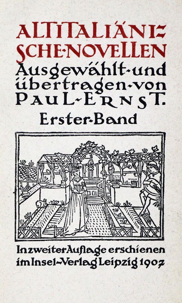 Große Abbildung Nr.1: 127-1341 Ernst,P.: (Literatur und illustrierte Bücher 20.Jahrhundert - Alte Literatur in modernen Ausgaben)