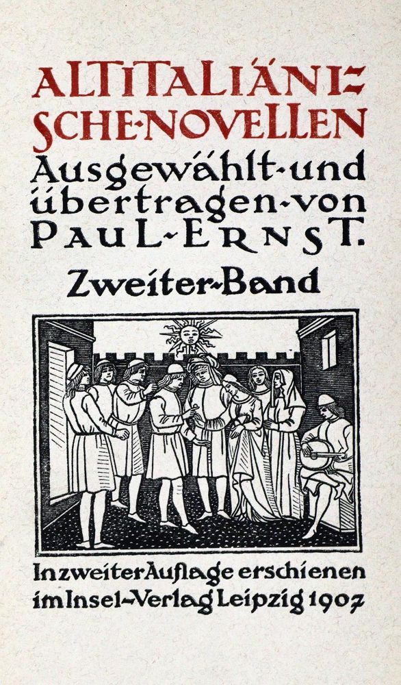 Große Abbildung Nr.2: 127-1341 Ernst,P.: (Literatur und illustrierte Bücher 20.Jahrhundert - Alte Literatur in modernen Ausgaben)