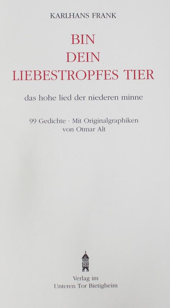 Große Abbildung Nr.1: 127-1348 Frank,K.: (Literatur und illustrierte Bücher 20.Jahrhundert - Alte Literatur in modernen Ausgaben)