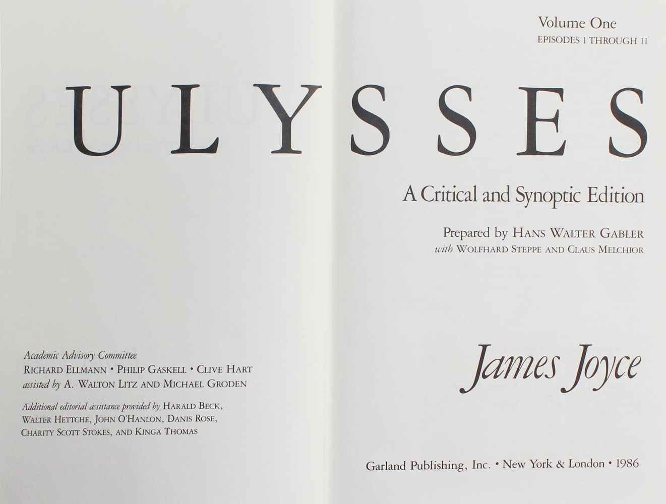Große Abbildung Nr.1: 127-1379 Joyce,J.: (Literatur und illustrierte Bücher 20.Jahrhundert - Alte Literatur in modernen Ausgaben)
