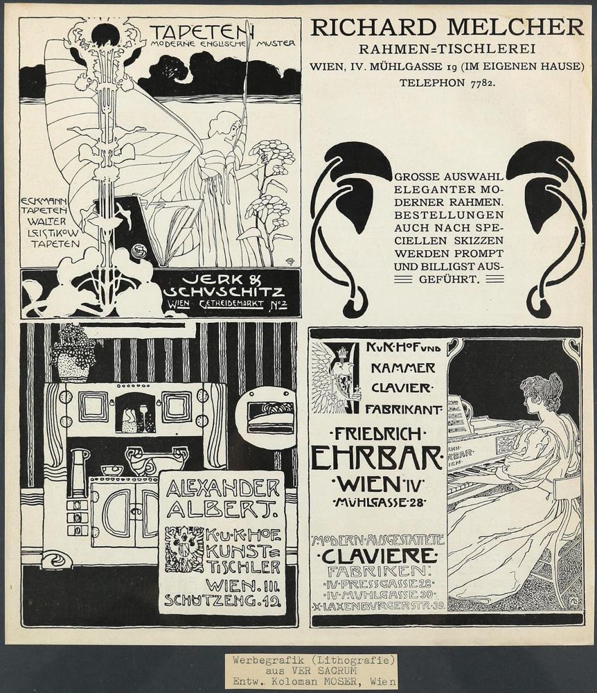 Große Abbildung Nr.1: 127-1383 Wiener Werkstätten.: (Jugendstil)