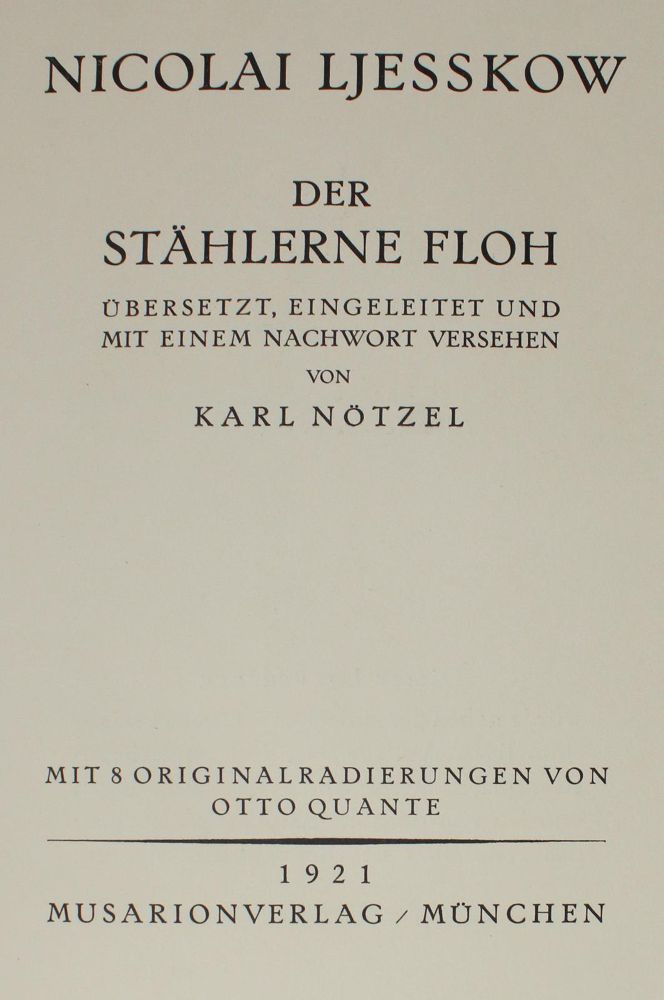 Große Abbildung Nr.2: 127-1400 Ljesskow,N.: (Literatur und illustrierte Bücher 20.Jahrhundert - Alte Literatur in modernen Ausgaben)