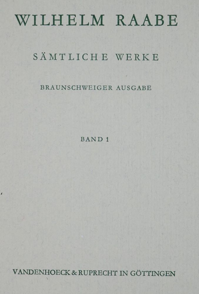 Große Abbildung Nr.1: 127-1424 Raabe,W.: (Literatur und illustrierte Bücher 20.Jahrhundert - Alte Literatur in modernen Ausgaben)
