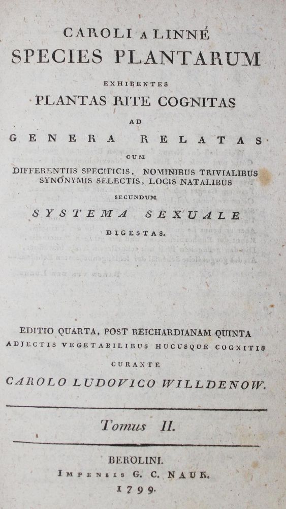 Große Abbildung Nr.1: 127-1475 Linne,C.v.: (Botanik)