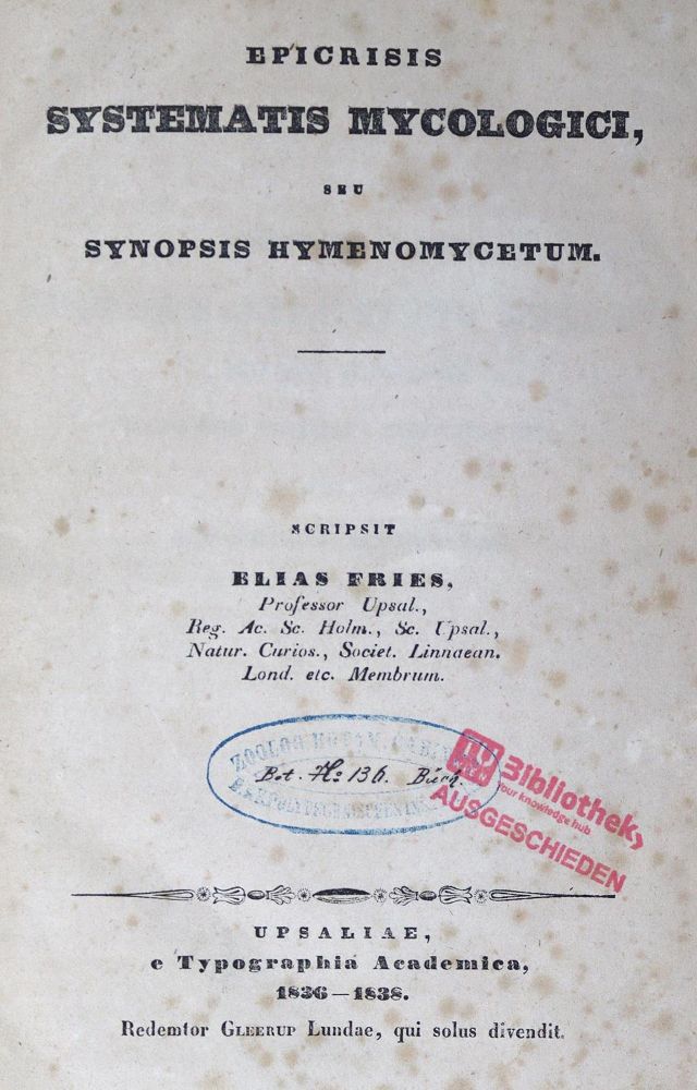 Große Abbildung Nr.1: 127-1478 Fries,E.M.: (Botanik, Pilze)